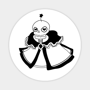 Skeleton wearing a cloak in black Magnet